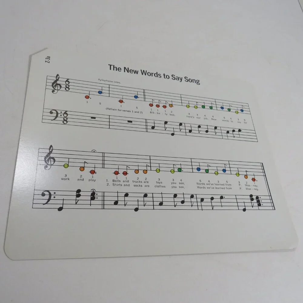 Peabody 60s Xylophone Music (5) Cards DOUBLE SIDED incomplete set